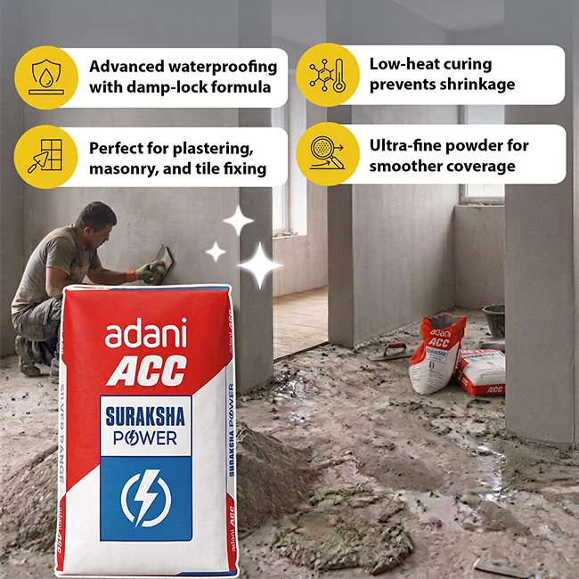 Adani ACC Suraksha Power PPC Cement, 50 Kg Bag - Image 2