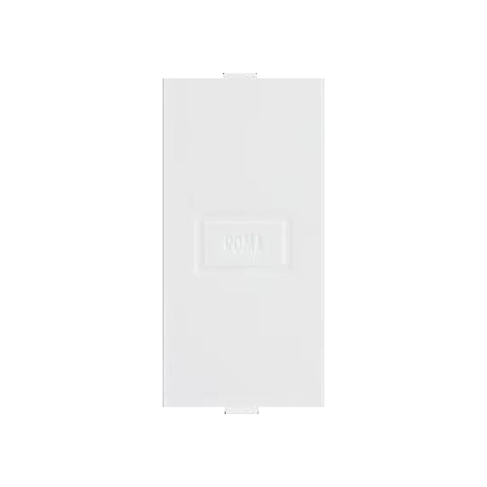 Anchor Roma Blank Plate, White, 1 Module, 1 Packet(2 nos)