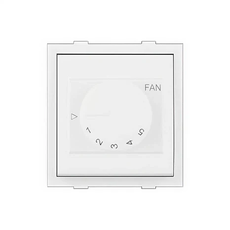 Anchor Roma Fan Regulator, 5 Step, 100W, White, 2 Module
