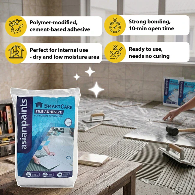 Asian Paints SmartCare Tile Adhesive, Grey, 30 Kg Bag - Image 2