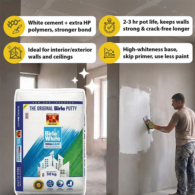 Birla White WallCare Putty, 30 Kg Bag - Image 2