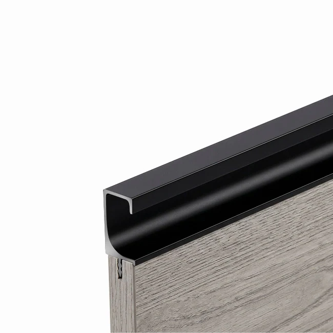 Ebco Aluminium Profile Shutter Handle, SH1-1935-3M-AB, Anodised Black, 19mm X 35mm, 3m Length