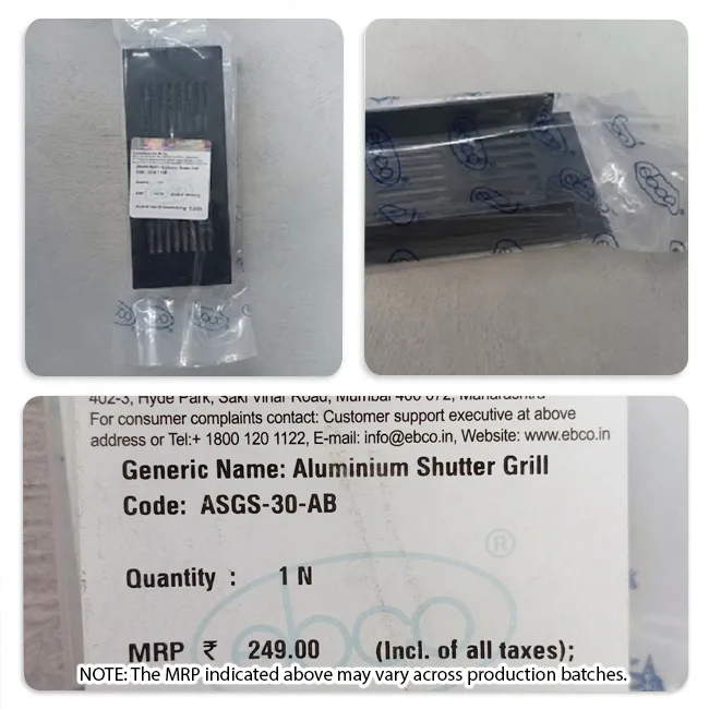 Ebco Aluminium Shutter Grill - Image 6