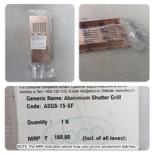 Ebco Aluminium Shutter Grill - Image 8