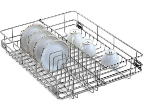 Ebco Cup & Saucer Kitchen Basket, SS304, 100mm Height, 505mm Depth - Image 2