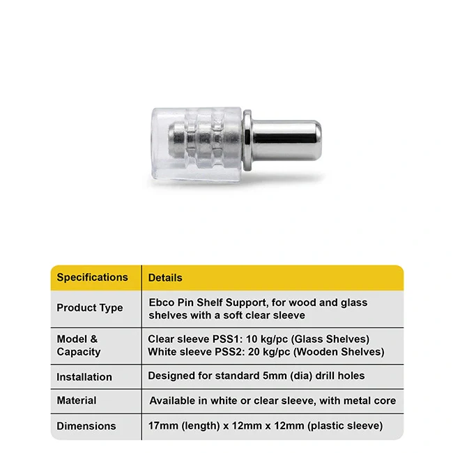 Ebco Cabinet Shelf Support Pin - Image 4