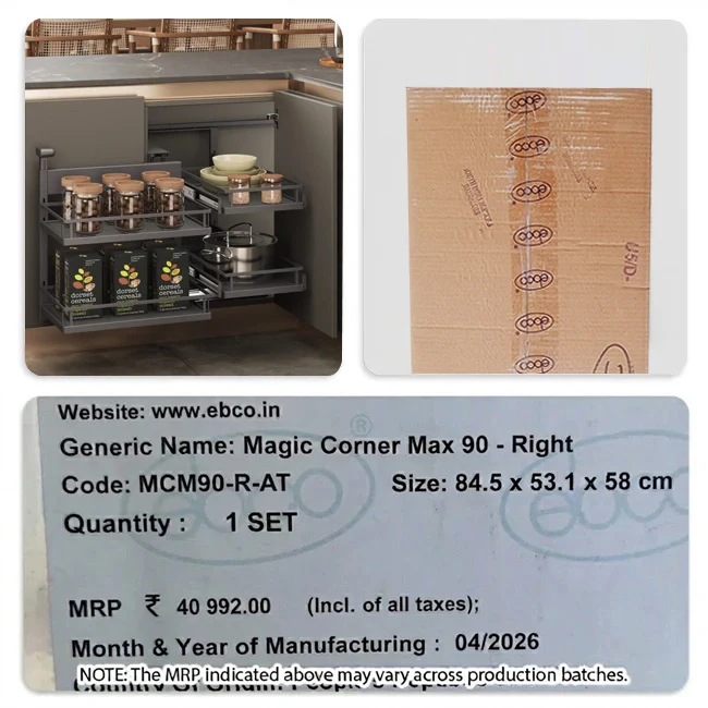 Ebco Magic Corner Max 90, Single Pullout - Image 2