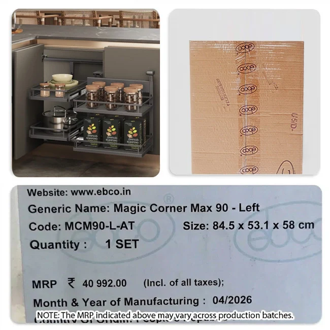 Ebco Magic Corner Max 90, Single Pullout - Image 3