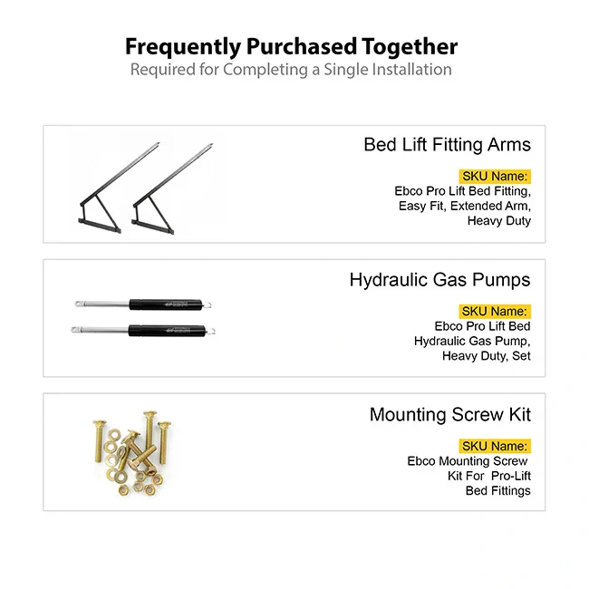 Ebco Mounting Screw Kit for Pro-Lift Bed Fittings - Image 6