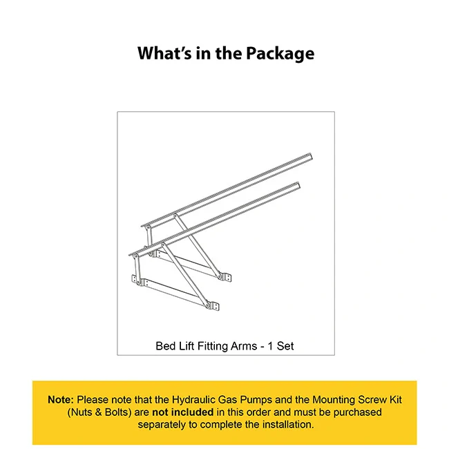 Ebco Pro Lift Bed Fitting - Extended Arm Set, Heavy Duty, PLBF-EF-E-HD - Image 5