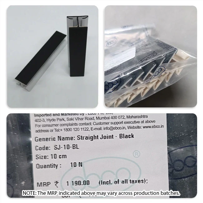 Ebco PVC Skirting Joints, 100mm, Black - Image 5