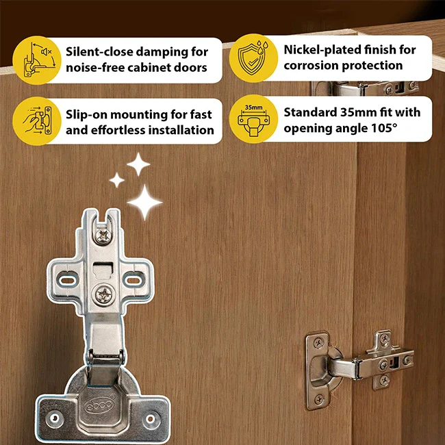 Ebco Soft Close Hinges, 1 Set (2 Nos) - Image 2