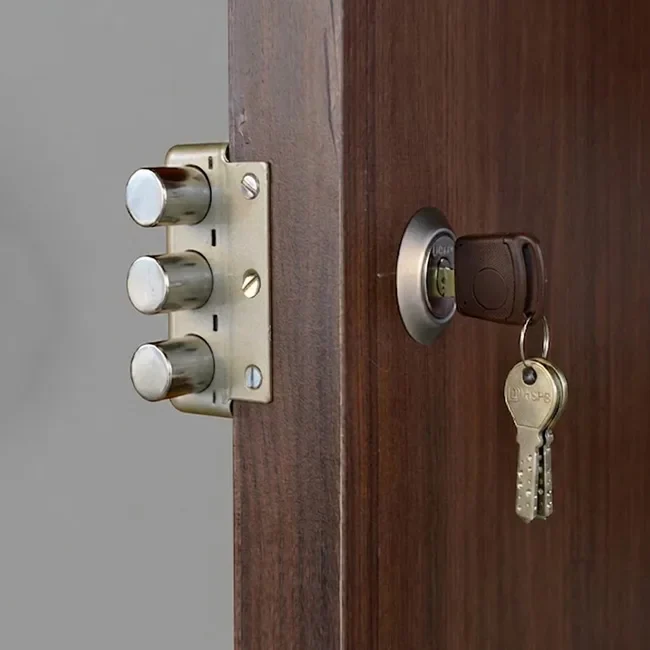 Europa Main Door Lock Antique Brass/Nickel Steel, Single Door Lock - Image 2