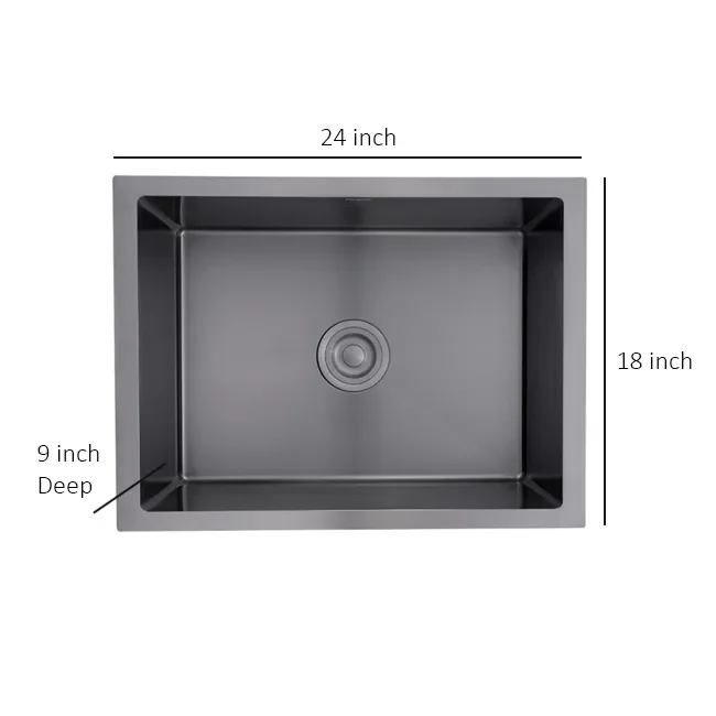 Futura FS 2418 Hand Carved Series Sink, Stainless Steel, 24" X 18" X 9" - Image 2