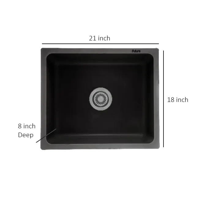 Futura Natural Quartz Series Sink, Premium Stone Finish - Image 2