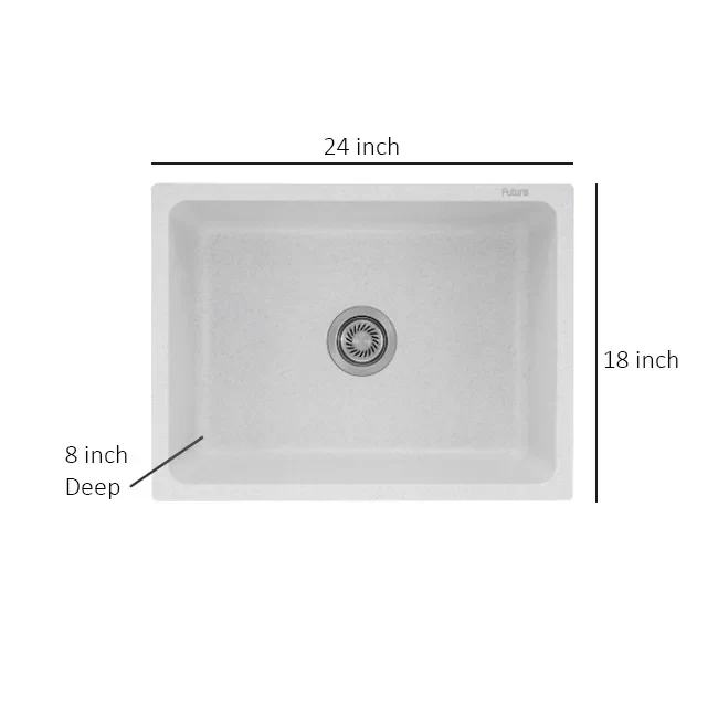 Futura Natural Quartz Series Sink, Premium Stone Finish - Image 5