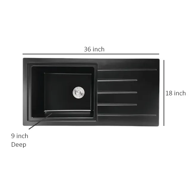 Futura Natural Quartz Series Sink, Premium Stone Finish - Image 7