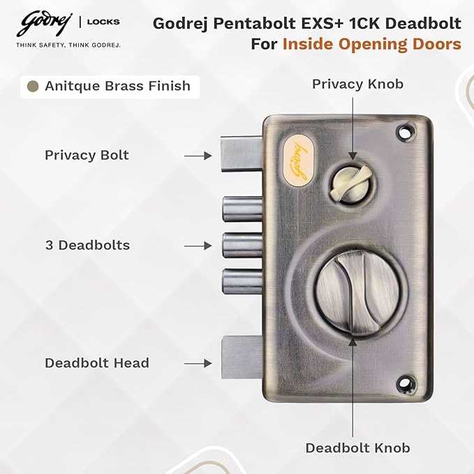 Godrej Pentabolt EXS+ 1CK Deadbolt - Image 3