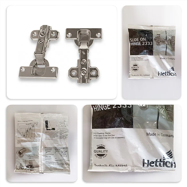 Hettich Slide On 2333 Regular Close Hinges, 1 Set (2 Nos) - Image 3