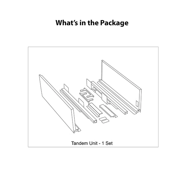 Hettich AvanTech Tandem Box Anthracite, 500mm, 30Kg, Full Set - Image 5
