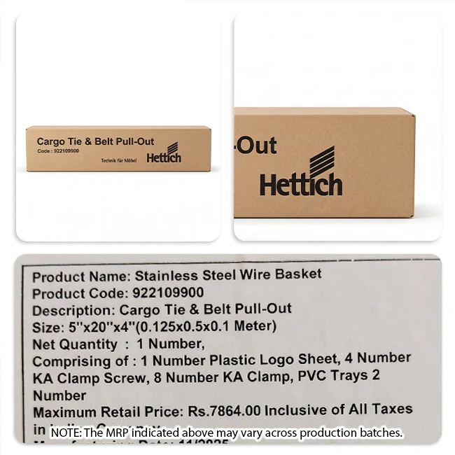 Hettich Cargo Tie & Belt Pull Out Wardrobe Accessory - Image 2