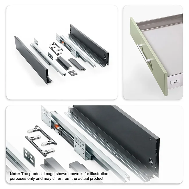 Hettich InnoTech Tandem Box, Silver, 470mm, 30Kg, Full Set - Image 3
