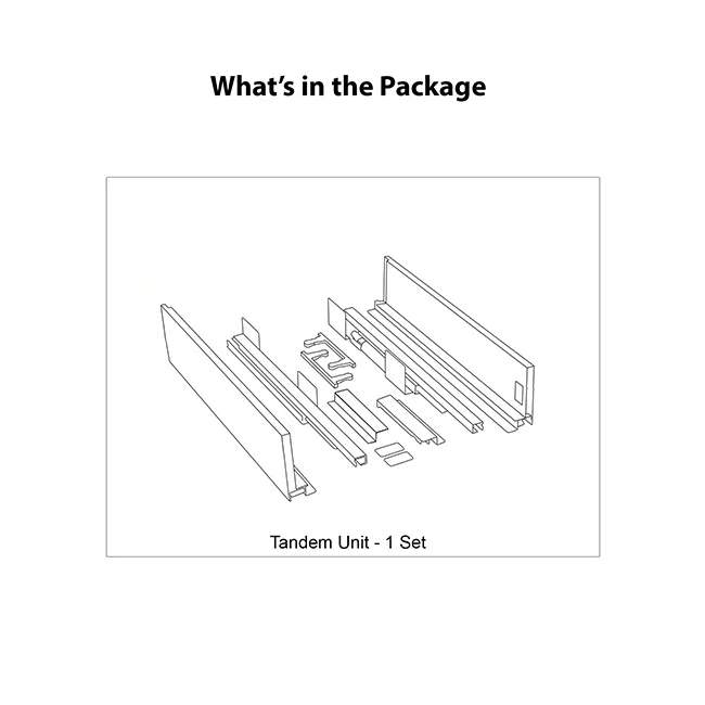 Hettich InnoTech Tandem Box, Silver, 470mm, 30Kg, Full Set - Image 5