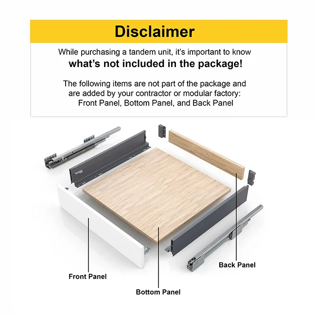 Hettich InnoTech Tandem Box, Silver, 470mm, 30Kg, Full Set - Image 6