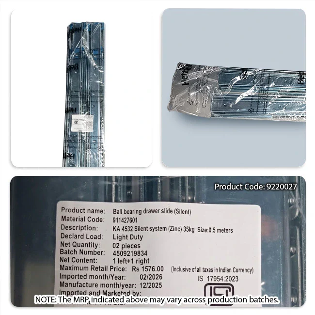 Hettich KA 4532 German Telescopic Channel, Soft Close, 35kg, Zinc - Image 12