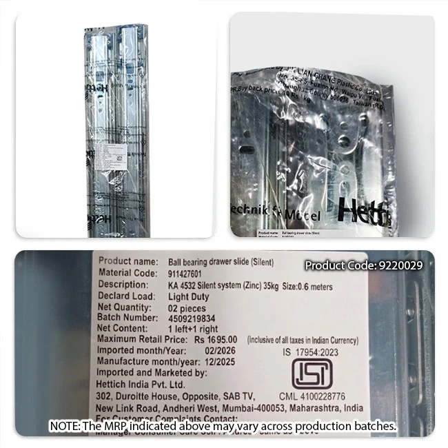 Hettich KA 4532 German Telescopic Channel, Soft Close, 35kg, Zinc - Image 14
