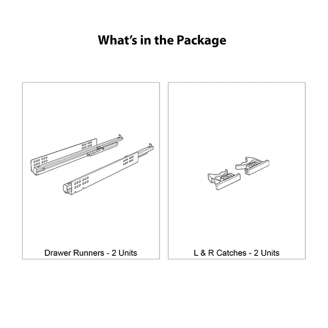 Hettich Quadro-V6 Drawer Runners, Full Extension, 30 Kgs Capacity, Silent System - Image 5