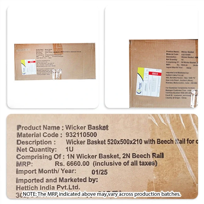Hettich Wicker Basket with 19mm wide Beech Runners, 500mm Depth - Image 13