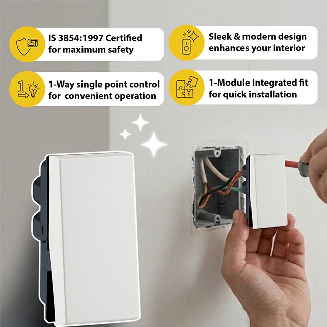 Legrand Myrius NextGen Switch, 6A, 1 Module - Image 2