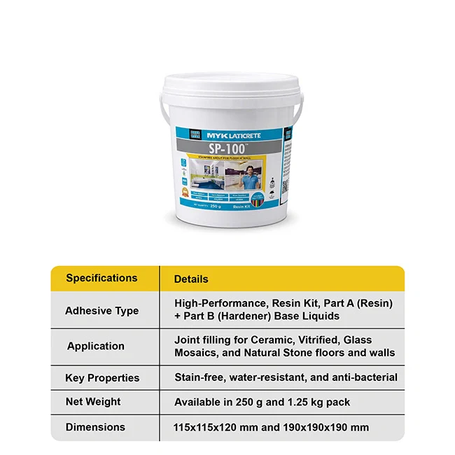 MYK Laticrete SP-100 Epoxy Tile Grout, Resin + Hardener Bucket (Part A & Part B) - Image 5