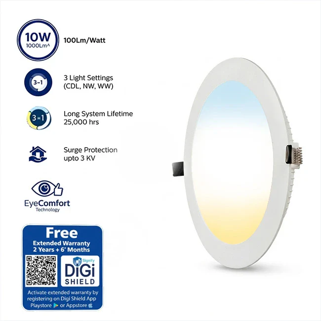 Philips Ultra Glow 3-in-1 LED Downlight, Round - Image 6