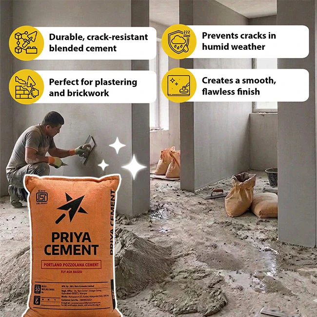 Priya PPC Cement, 50 Kg Bag - Image 2