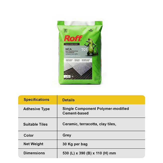 Roff T01 NCA Tile Adhesive, Grey, 30 Kg Bag - Image 5