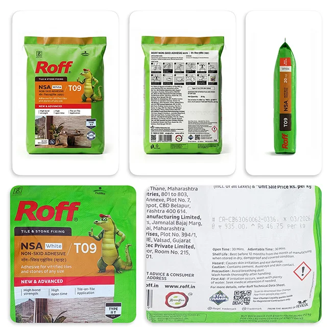 Roff T09 NSA Tile Adhesive, White, 20 Kg Bag - Image 4