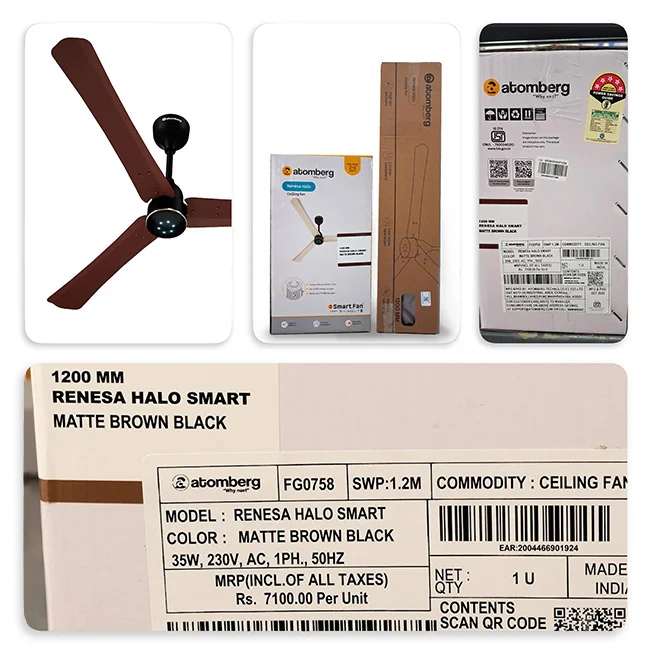 Atomberg Renesa Halo Smart 1200mm BLDC Ceiling Fan with IoT & Remote - Image 3