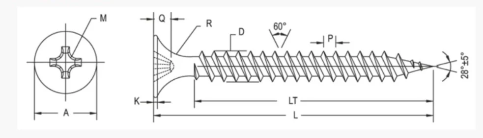 Zipco Wooden/Gypsum Screws, 3.5mm, Box - Image 2